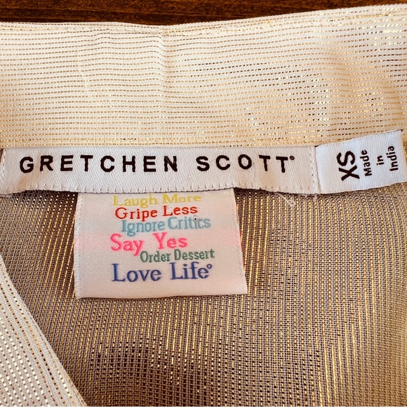 Gretchen Scott Designs Women’s Metallic Button-Down Shirt/Blouse - Picture 4 of 7